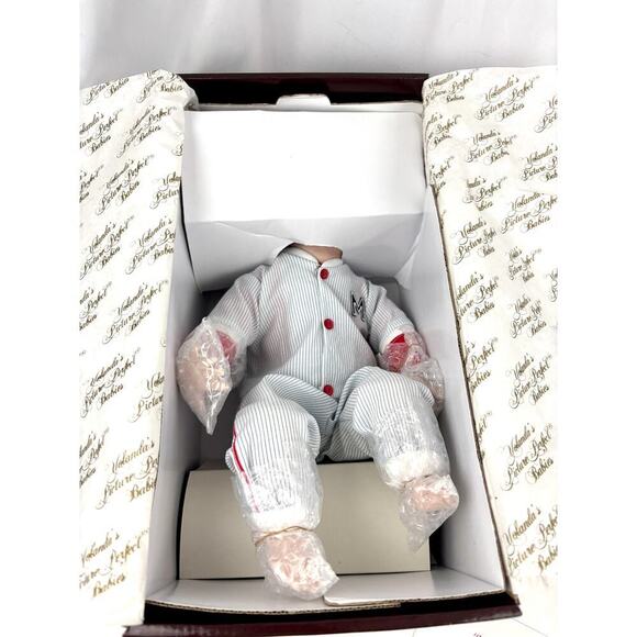 VTG Porcelain Doll Michael By Yolanda Bello Knowles 1990's Boxed COA - Picture 2 of 15